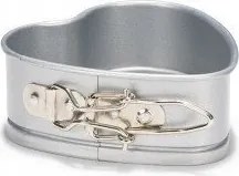 Patisse Mini szív cipzáras tortatartó 12cm Silver-top