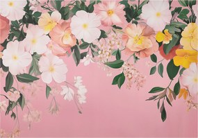 Fotótapéta Virágok Lógó Rózsaszín Levelek Falra Hálószoba Nappali 200x140