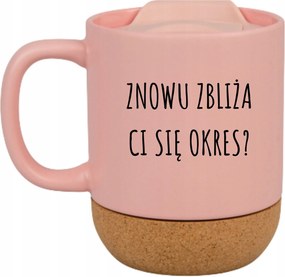 Rózsaszín Bögre Parafa Vicces Ajándék Újra Időszak?