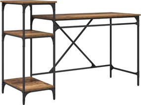 vidaXL Asztal Öreg fa 135 x 50 x 90 cm Faanyag