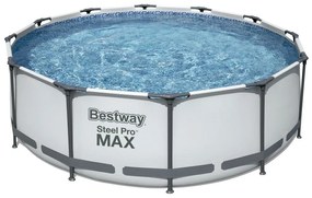 Bestway 56418 Föld feletti medence Steel Pro MAX ,366 x 100 cm, szűrővel és lépcsővel
