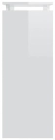magasfényű fehér forgácslap tálalóasztal 80 x 30 x 80 cm