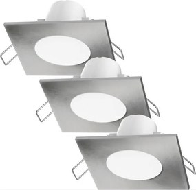 Fürdőszobai Led lámpatest 4,6W 2700K süllyesztett IP65 szett 3 db energetic