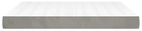 világosszürke bársony zsebrugós ágymatrac 160x210x20 cm