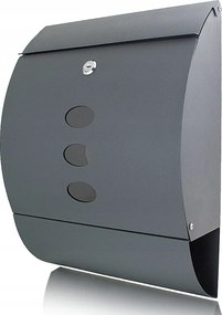 Postaláda újságtartóval, szürke
