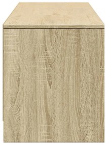 sonoma tölgy színű szerelt fa TV-szekrény LED-del 165x34x40 cm