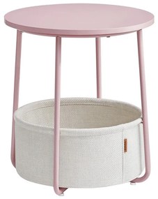 Kisasztal NOIRA rózsaszín/fehér