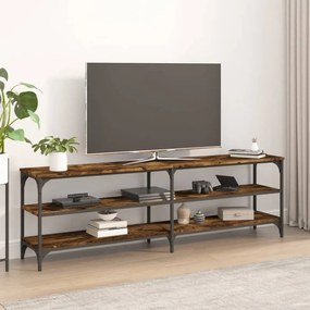 füstös tölgy színű szerelt fa TV-szekrény 160x30x50 cm