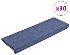 30 db kék lépcsőszőnyeg, téglalap alakú széllel, 65 x 21 x 4 cm