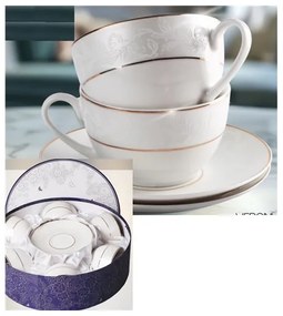 Veroni elegáns porcelán csésze 6 személyes díszdobozban Satin