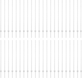 vidaXL Kerítésoszlop 44 pcs Ezüst 180 cm Acél