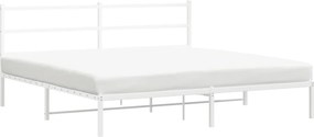 vidaXL fehér fém ágykeret fejtámlával 183 x 213 cm