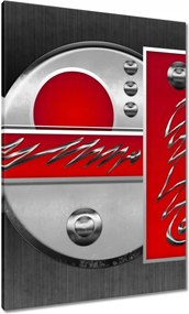 Festmények 70x100 Piros absztrakt