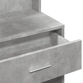 betonszürke fésülködőasztal szekrénnyel 80 x 35 x 132 cm