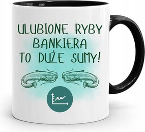 Bankárnak Fekete Bögre Születésnapi Ajándék fényképes nyomtatással