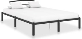 vidaXL fekete fém ágykeret 160 x 200 cm