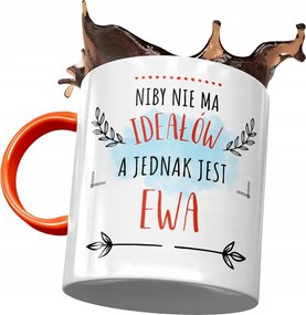 Narancssárga Bögre Éva Barátnő Feleség Ajándék Nyomtatott Fotóval