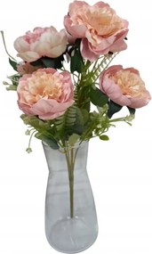 Dekorációs virágok Csokor Peonia rózsaszín 33cm