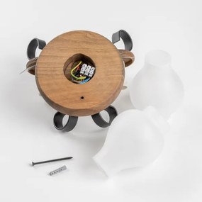 Brilagi - Fali lámpa ROATA APLICA 2xE14/40W/230V bükkfa