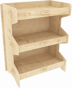 Fesa könyvespolc, tölgy, 65,6 cm