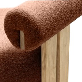 Barna design fotel HANNA, tölgy