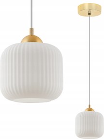 Mennyezeti Lámpa Függeszték Csillár Arany Fehér Henger Faragott Glamour E27