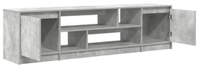 betonszürke szerelt fa TV-szekrény 188,5x41x50 cm