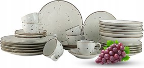 Cottage White teástányér szett 300 ml 6 személyes 30 db- Alumínium Bogucice