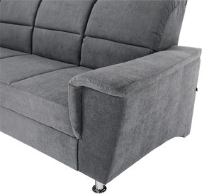 Kinyitható ülőgarnitúra, szürke szövet, balos, SANTIAGO