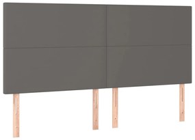 4 db szürke műbőr fejtámla 90x5x78/88 cm