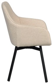 Bézs kárpitozott étkezőfotel szett 2 db-os Alison – Rowico
