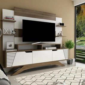 Deparo Walnut and White TV-fal