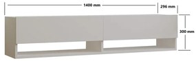 Fehér TV-állvány 141x31x30 cm Arges – Kalune Design