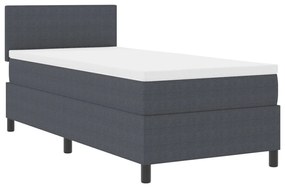 Box Spring Ágy Matraccal Sötétszürke 80x200 cm Kordbársony Szövet