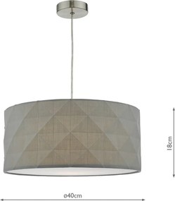 Dar Lighting modern függeszték aisha szürke darais6539