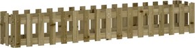 vidaXL impregnált fenyőfa kerti magaságyás kerítéssel 200x30x30 cm