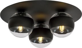 EMIBIG 1129-3 SOLAR Vintage Mennyezeti Lámpák Fekete, Átlátszó E14 IP20