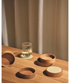 Natúr színű dekoratív fa tárolódoboz ø 11x3 cm Circle S – LIND DNA