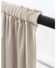 VELVET bézs sötétítőfüggöny 140x250 cm Felfüggesztés: Fém gyűrűk