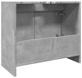 betonszürke szerelt fa mosdószekrény 63 x 29 x 55 cm