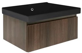 SAT Evolution Fürdőszobaszekrény mosdóval 78x30x45 cm dió matt SATEVO80NAU1MB
