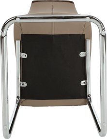 Étkezőszék, barna szövet/textilbőr bézs/króm, SALOMA NEW