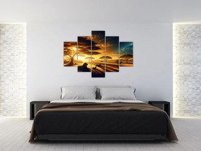 Kép - Pihenő oroszlánok (150x105 cm)