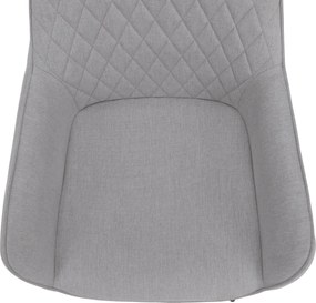 Design fotel, világosszürke/fekete, OSKOR