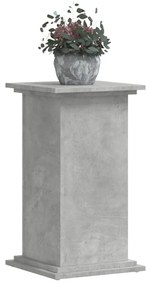betonszürke szerelt fa növényállvány 33 x 33 x 60 cm