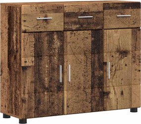 vidaXL Széf polcokkal FLORIN Öreg fa 88,5 x 30,5 x 73 cm Faanyag
