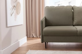 Taila Mini jobb oldali sarokkanapé - bézs Velúr Velluto 3 / fekete lábak