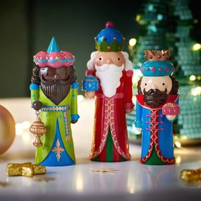 X-MAS dekor figura király zöld 20 cm