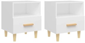 2 db fehér éjjeliszekrény 40 x 35 x 47 cm