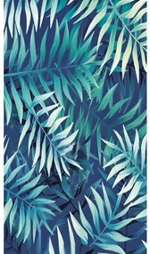 Strandkészlet BORNEO – Fürdőlepedő 100×180 cm és poncsó 80×145 cm, sötétkék